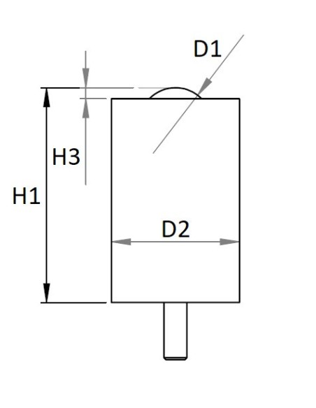 Esfera de Transferência sólida s/flange e suspensão média Aço/Aço 38-350