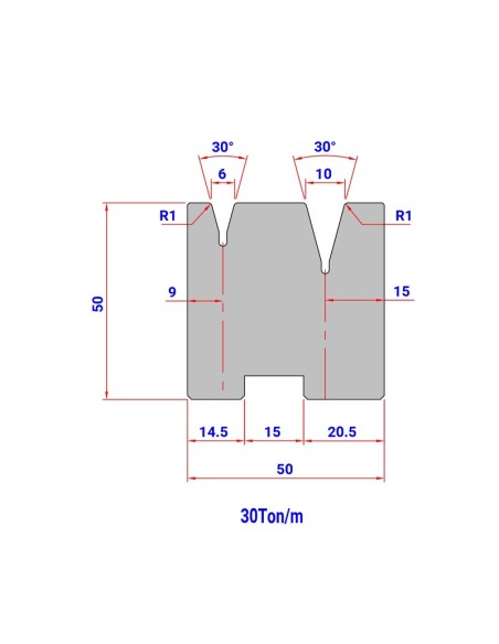 Matriz Duplo V 33756 HR/TH