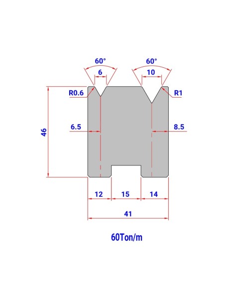 Matriz Duplo V 502 HR/TH 61
