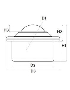 Bola de transferencia Galv./Acero Inox 15-50 2