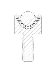 Esfera de Transferência Sólida s/flange e perno roscado Aço/Plástico 15-50