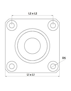 Esfera de Transferência cargas elevadas com flange superior Aço/Aço 25-350 2