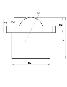 Esfera de Transferência cargas elevadas com flange superior Aço/Aço 50-2000