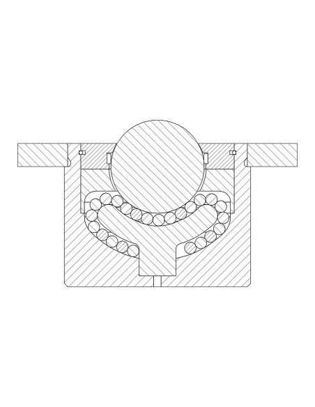 Esfera de Transferência cargas elevadas com flange superior Aço/Aço 50-2000