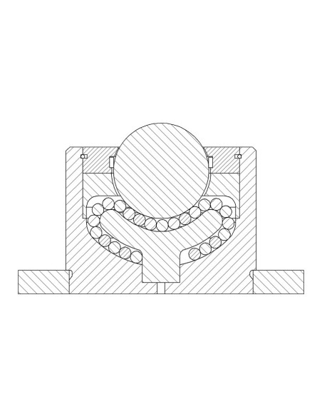 Esfera de Transferência cargas elevadas com flange inferior Aço/Aço 25-350