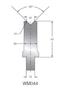 Matriz WM044 OZU-044 90º