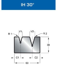 Matriz Duplo V 337 IH 30º 2