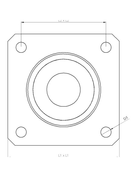 Esfera de Transferência cargas elevadas com flange inferior Aço/Aço 25-150