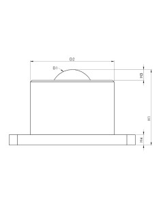 Esfera de Transferência cargas elevadas com flange inferior Aço/Aço 38-1000 2