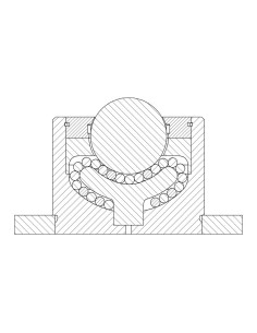 Esfera de Transferência cargas elevadas com flange inferior Aço/Aço 38-1000