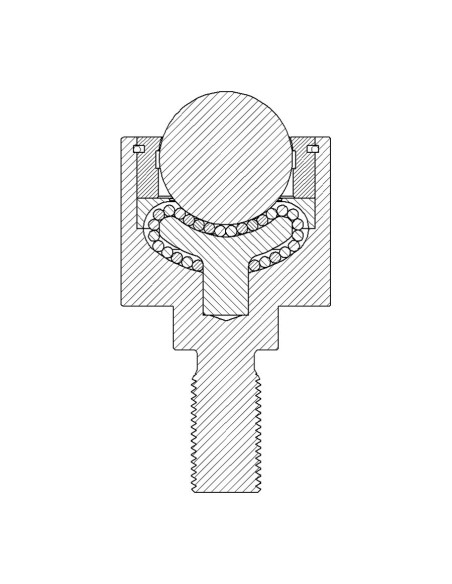 Esfera de Transferência cargas elevadas s/ flange, perno roscado Aço/Aço 38-1000