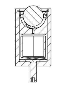 Esfera de Transferência sólida s/flange e suspensão média Aço/Aço 25-125 2