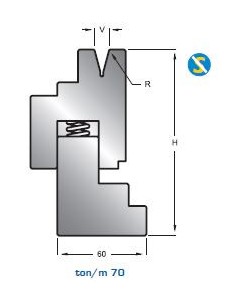Matriz com mola 10430 HR 30º V9