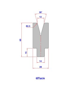 Matriz 75 HR/TH 30º