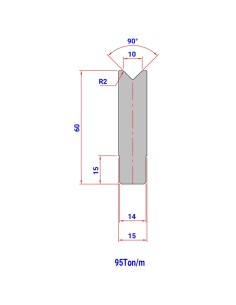 Matriz 73 HR/TH 90º