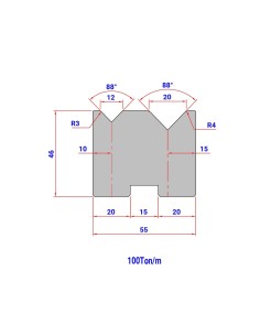 Matriz Duplo V 31440 HR/TH 88º