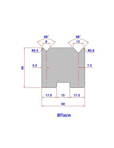 Matriz Duplo V 30340 HR/TH 88º