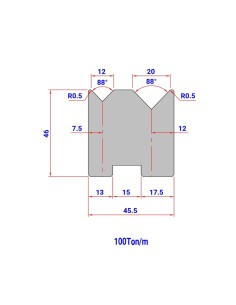 Matriz Duplo V 505 HR/TH 88º
