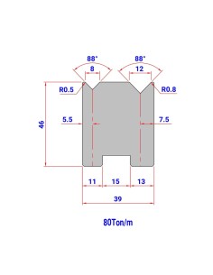 Matriz Duplo V 503 HR/TH 88º