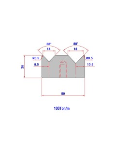 Matriz Duplo V 125 HR/TH 88º