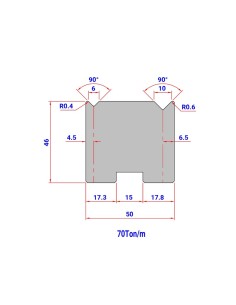 Matriz Duplo V 30240 HR/TH 90º
