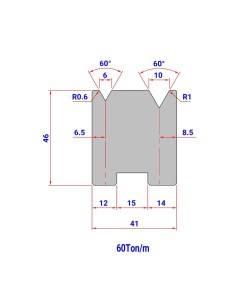 Matriz Duplo V 502 HR/TH 61