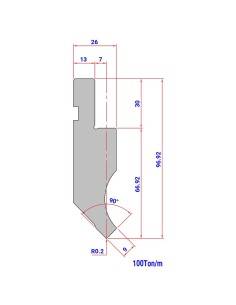 Punção 016 HR/TH 90º